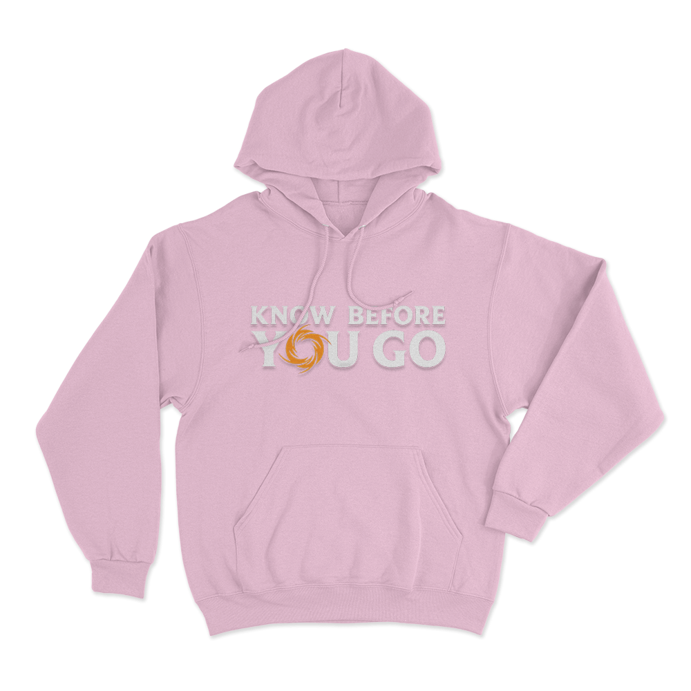 Know Before You Go Unisex Hoodie Pink Know Before You Go Unisex Hoodie Pink