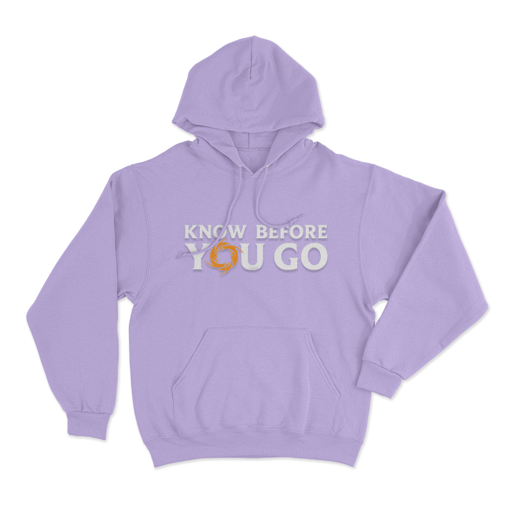 Know Before You Go Unisex Hoodie Purple Know Before You Go Unisex Hoodie Purple