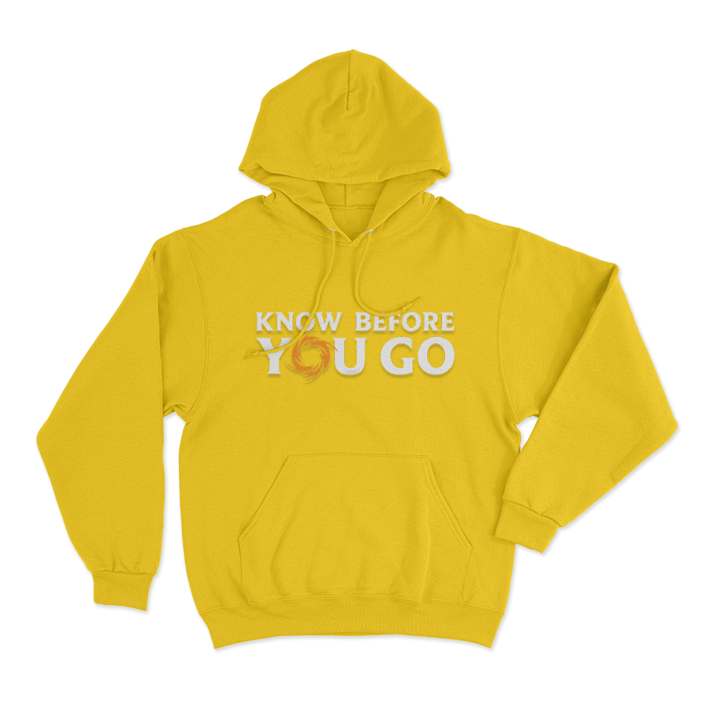 Know Before You Go Unisex Hoodie Yellow Know Before You Go Unisex Hoodie Yellow
