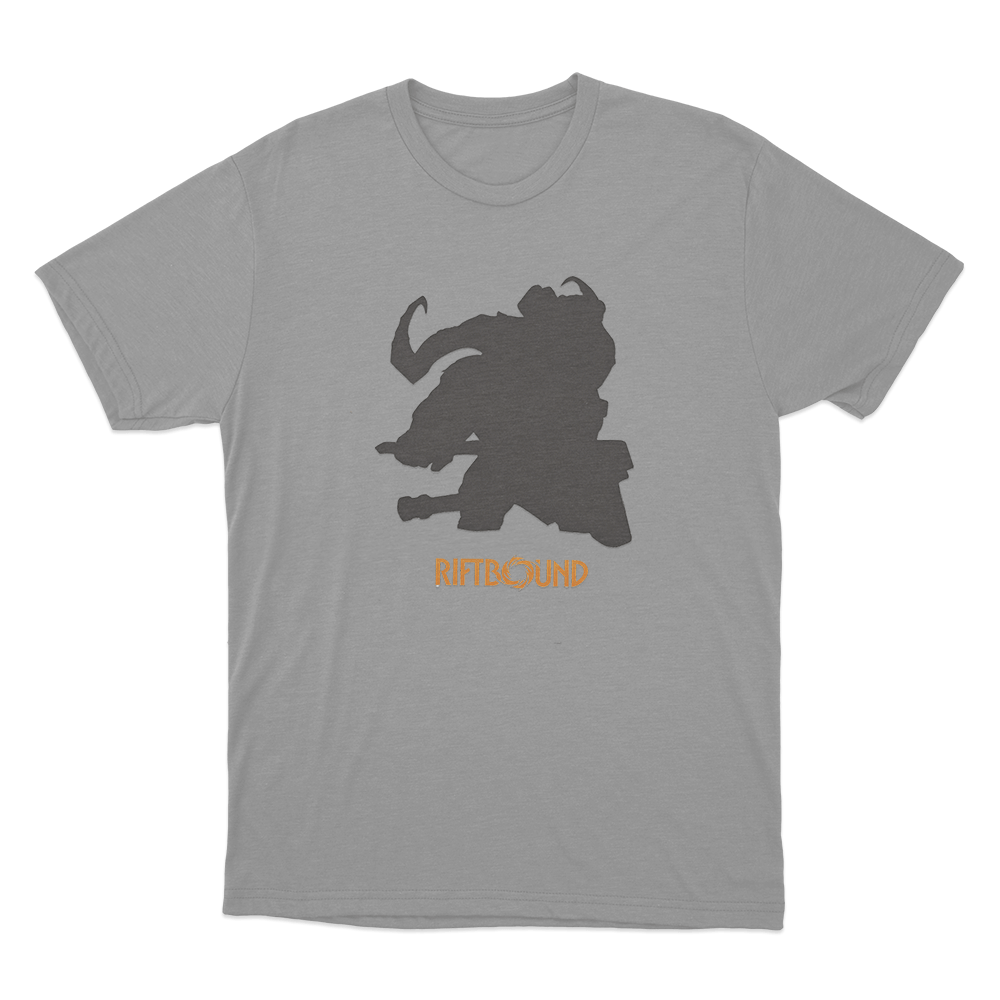 Riftbound Ornn Silhouette Unisex T Shirt Grey Riftbound Ornn Silhouette Unisex T Shirt Grey