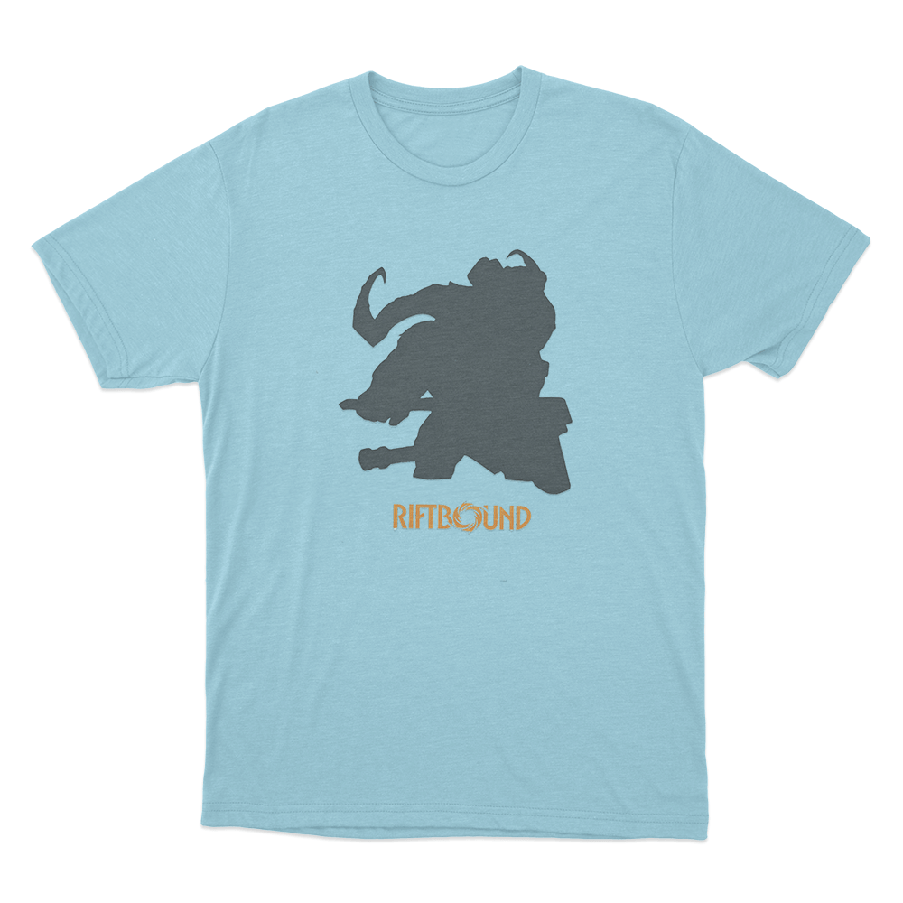 Riftbound Ornn Silhouette Unisex T Shirt Sky Blue Riftbound Ornn Silhouette Unisex T Shirt Sky Blue