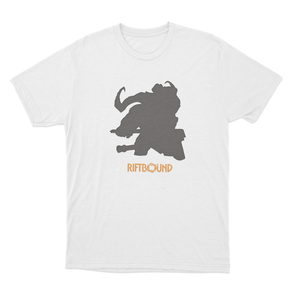 Riftbound Ornn Silhouette Unisex T Shirt White Riftbound Ornn Silhouette Unisex T Shirt White