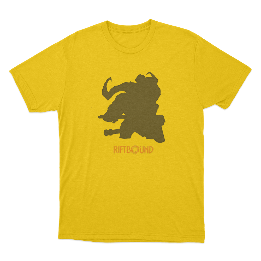 Riftbound Ornn Silhouette Unisex T Shirt Yellow Riftbound Ornn Silhouette Unisex T Shirt Yellow