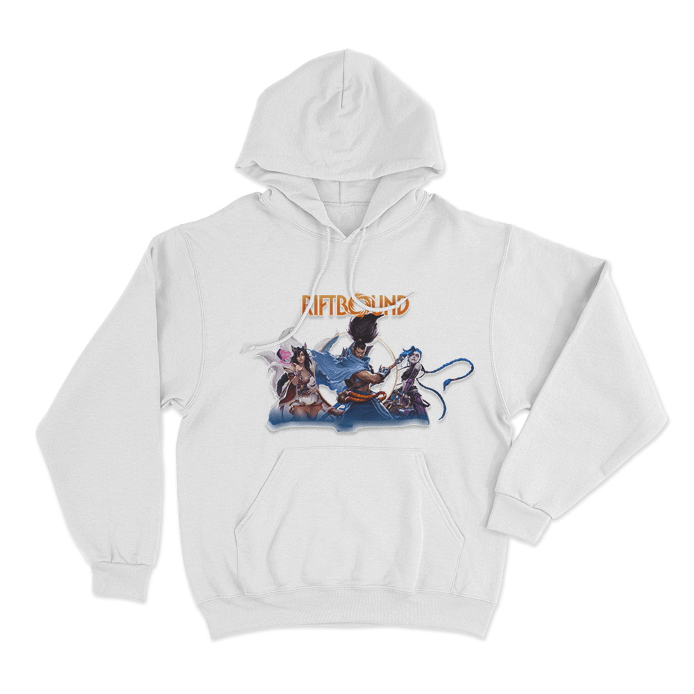 Riftbound Trio Unisex Hoodie White Riftbound Trio Unisex Hoodie White