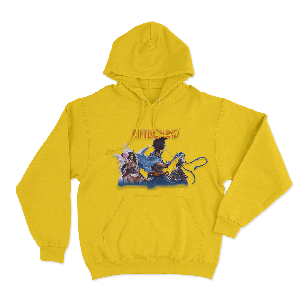 Riftbound Trio Unisex Hoodie Yellow Riftbound Trio Unisex Hoodie Yellow